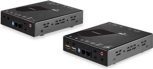 StarTech.com 4K HDMI KVM Extender SV565HDIP mit USB und Ethernet über CAT6 IP, Schwarz - Bild 1