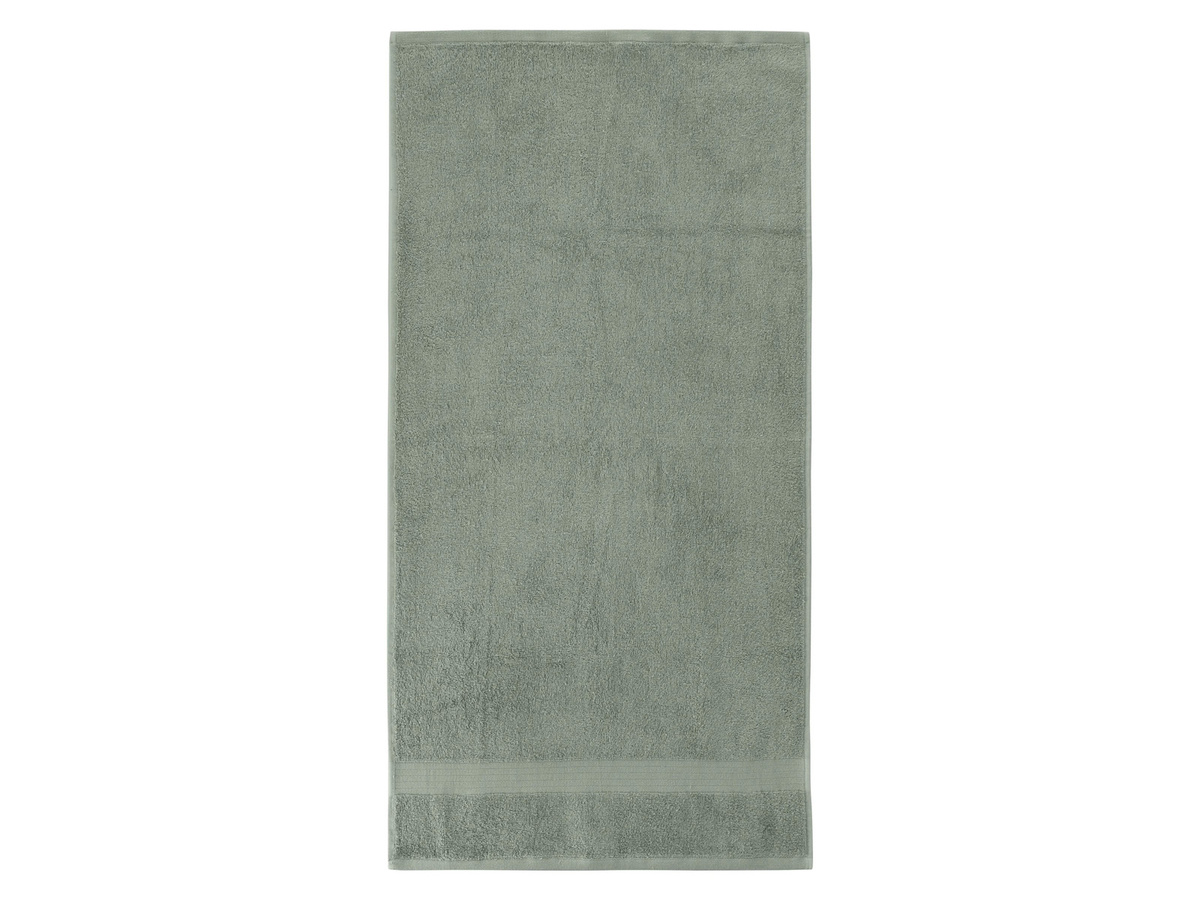 LIVARNO Frottier-Handtücher aus Baumwolle in Mint mit Bordüre - Bild 2