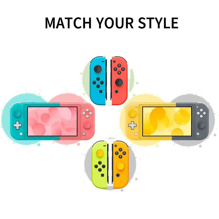 Rutschfeste 3D-Analog-Daumengriffkappen für Nintendo Switch, OLED und Lite Controller als Ersatz-Kit in Schwarz - Bild 5
