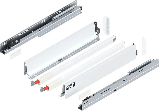 Blum C-Reling Tandembox antaro Vollauszug Seidenweiß 500 mm 1 Paar - Bild 1