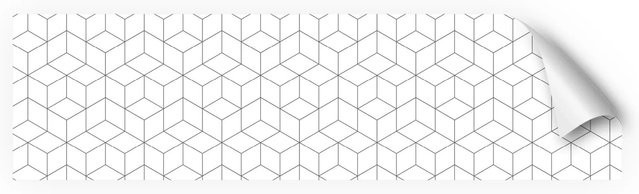 Myspotti Küchenrückwandfolie Hexagon Selbstklebend, Farbe: Weiß, B: 220 cm, H: 60 cm - Bild 1