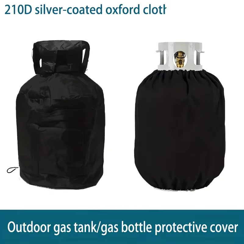 MY·BAKERMAN Gastankabdeckung aus Oxford-Polyester in Schwarz, sonnenbeständige und staubdichte Schutzhülle für Gasflaschen, B/T/H: 41,0 x 35,0 x 41,0 cm - Bild 3