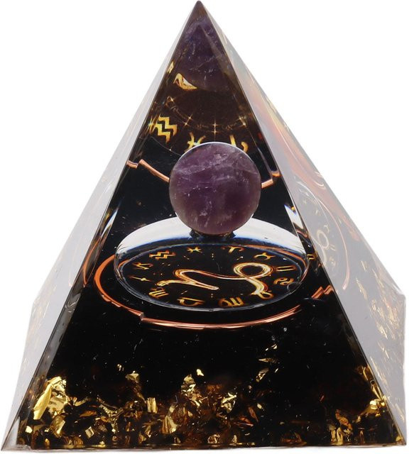 Orgonit Pyramide OutsideWorld für Meditation und positive Energie in Grau und Lila, Höhe: 5 cm - Bild 1