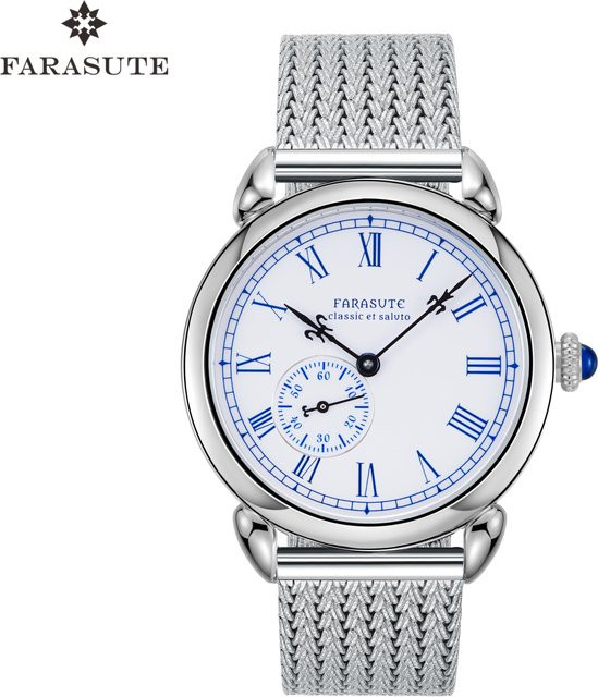 Farasute Armbanduhr, Automatik, Edelstahl, Silber, Saphirglas, Herren - Bild 1