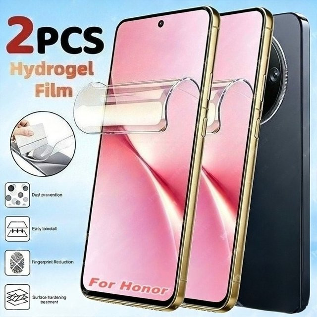 2 Stück Ultra-Klare Hydrogel-Displayschutzfolie für Honor Magic 8 7 6 5 4 Pro Lite X9C X9A X8B und Honor 500 400 300 Pro 200 100 in Transparent - Bild 1