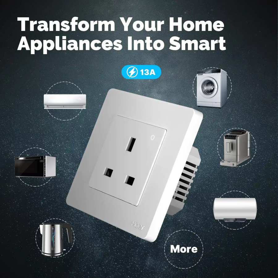 MOES Star Ring Tuya ZigBee Smart UK Steckdose mit Energiemonitor und App-Steuerung für Alexa und Google Home - Bild 5