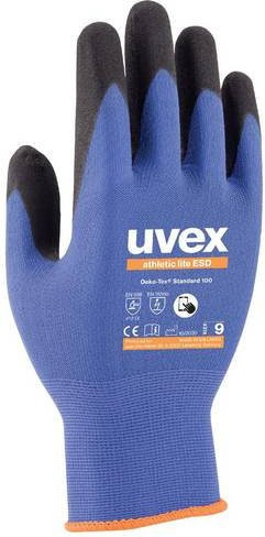 Uvex athletic lite ESD Montagehandschuhe Blau Größe XL (1 Paar) - Bild 1