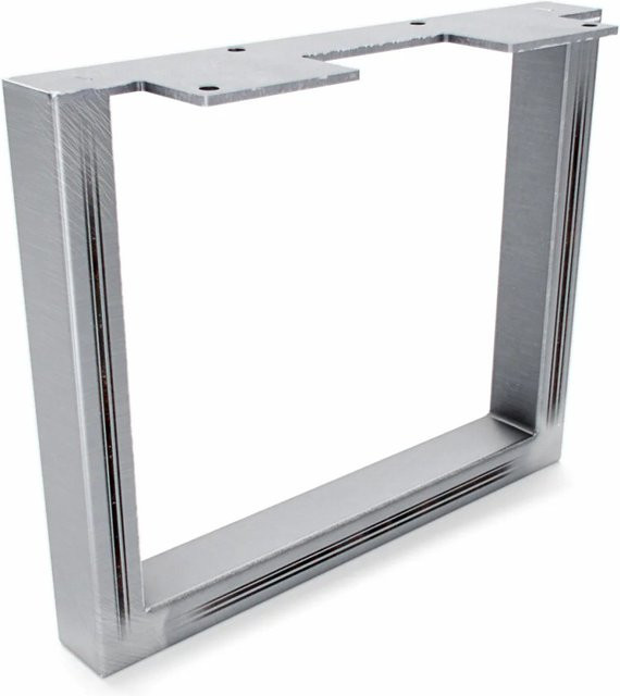 HEVVA Möbelbein GRAZ aus Rohstahl in Silber Matt, Höhe: 20 cm, Tiefe: 25 cm - Bild 1