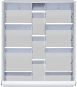 STIER Einteilungsset für Schubladen in Weiß mit 2x9 Trennwänden für Blendenhöhen 120-150mm - Bild 1