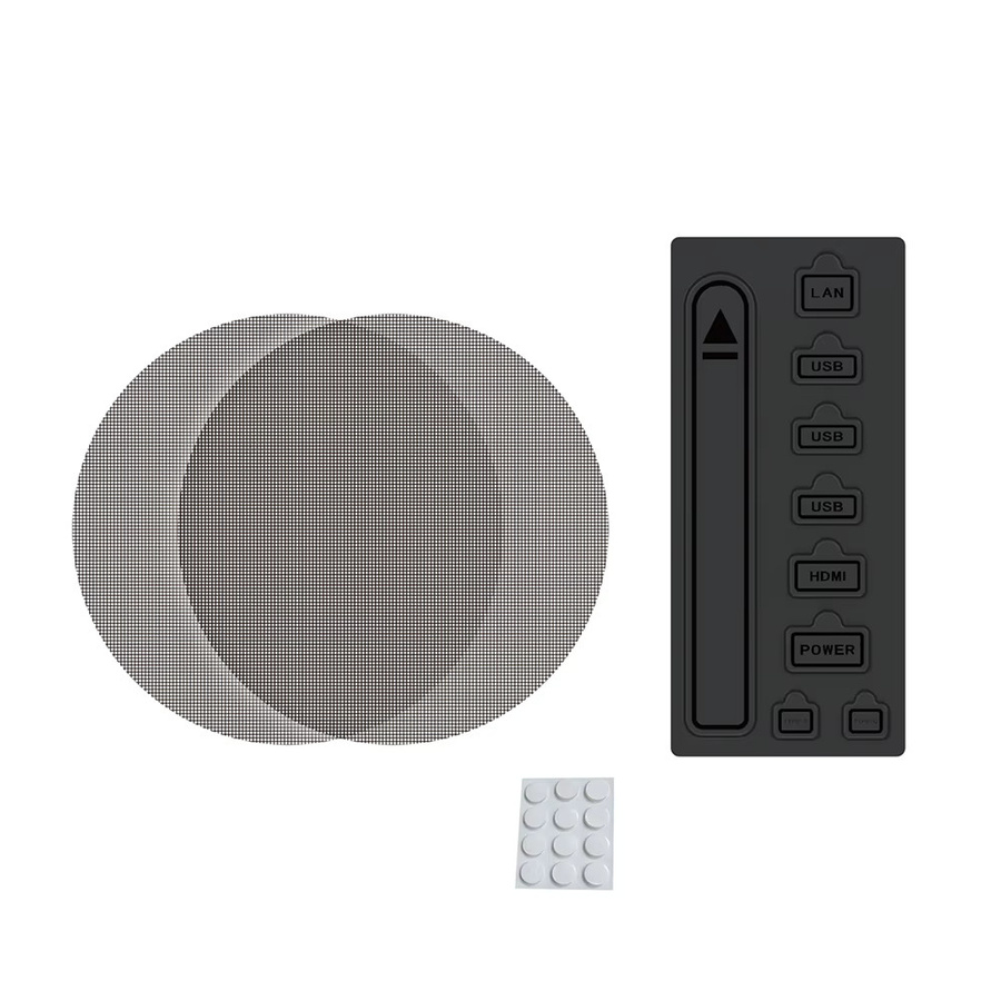 DOBE Silikon-Staubschutz-Set TP5-5519 in Schwarz für PS5, PS5 Slim und PS5 Pro mit 2 Lüfter-Staubschutzabdeckungen und 9 Staubschutzstopfen - Bild 1