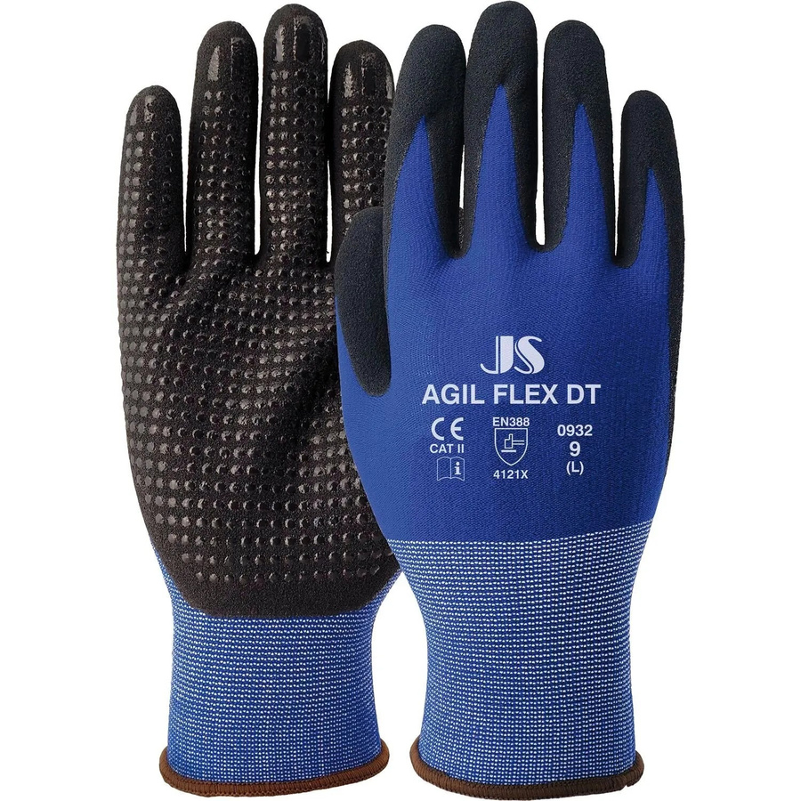 Staffl Agil Flex-Dt Montagehandschuhe Größe 8 Blau-Schwarz 12 Paar mit Nitrilbeschichtung - Bild 2