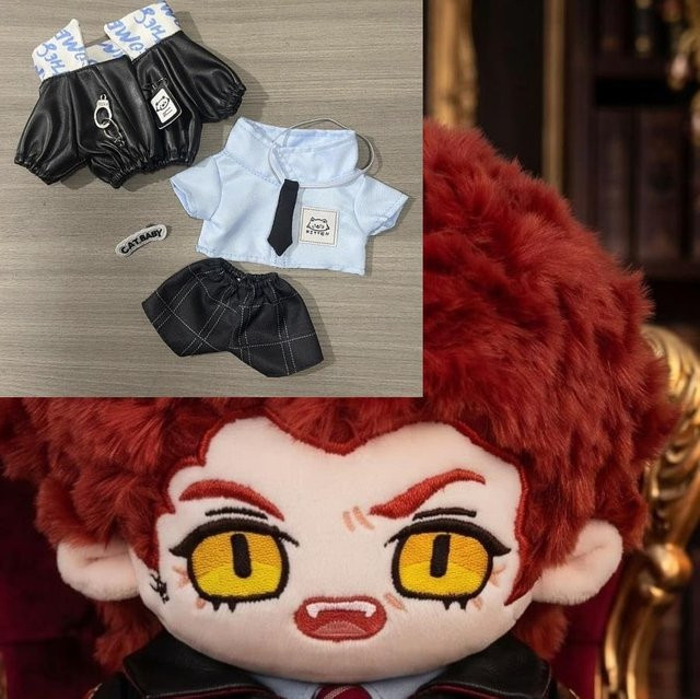Yiran toy Good Omens Crowley Anime Figuren Plüsch, 20cm, ab 14 Jahre - Bild 1