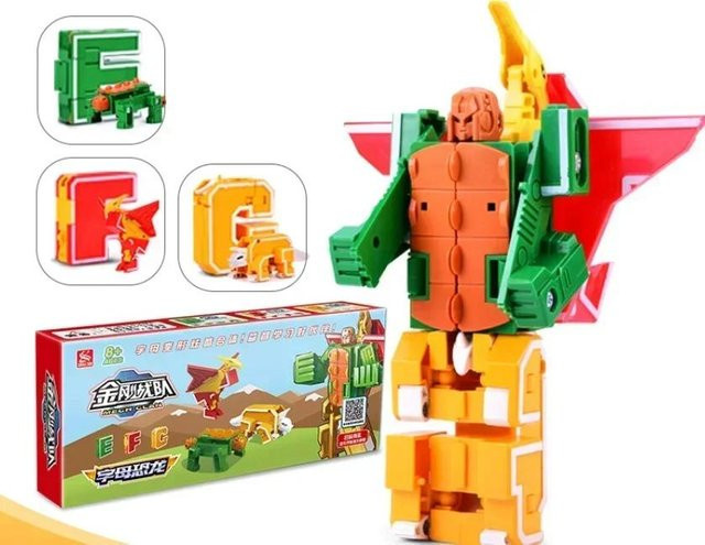 Yiran toy 1 Dinosaurier Krieger, Verformbare Actionfiguren, Roboter Spielzeug, ab 18 Jahre - Bild 1