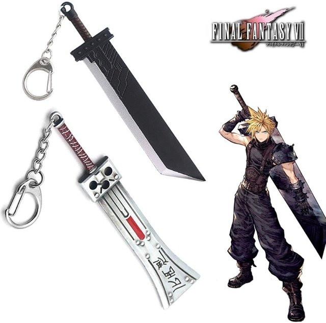 Bandai Schlüsselanhänger Final Fantasy 7 VII Remake Cloud Strife Buster Schwert - Bild 1