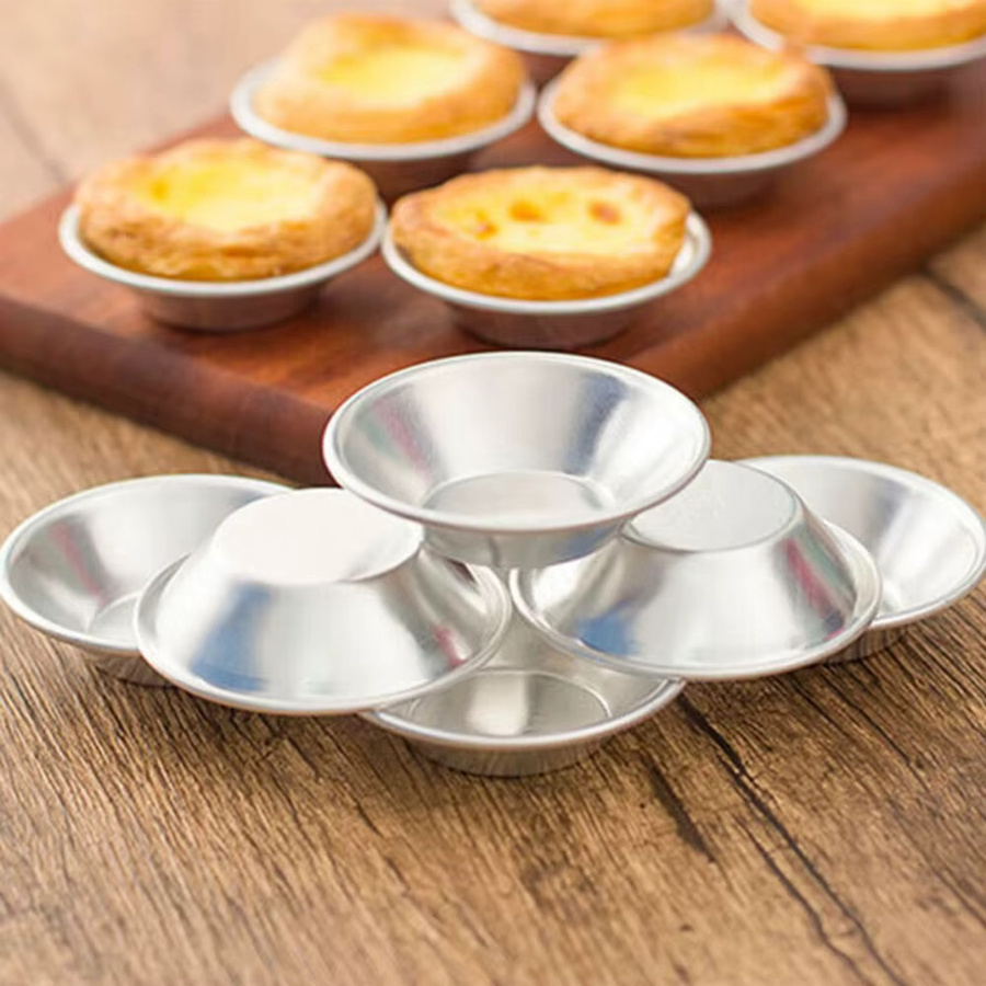 10er Set LEENKEA Backformen aus Aluminiumlegierung in Silber für Eier, Torten, Cookies und Mooncakes - Bild 2