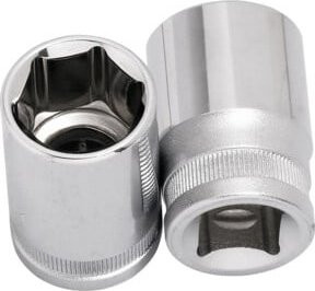 Kraftwerk Stecknuss 1/2 Zoll 19 mm aus Chrom-Vanadium in Silber - Bild 1
