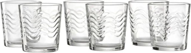 Ritzenhoff Wave Whiskybecher Tumbler aus Glas transparent 6er Set 250 ml - Bild 1