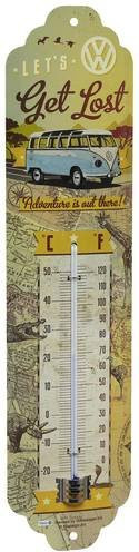 TFA Dostmann Nostalgic Art VW Bulli Thermometer in Gelb mit Retro-Design aus Metall zur Wandmontage - Bild 1