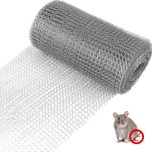 Edelstahl Kaninchendraht als Nagetierschutz und Gartengitter in Silber zur Sicherung von Sämlingen und Samen - Bild 1