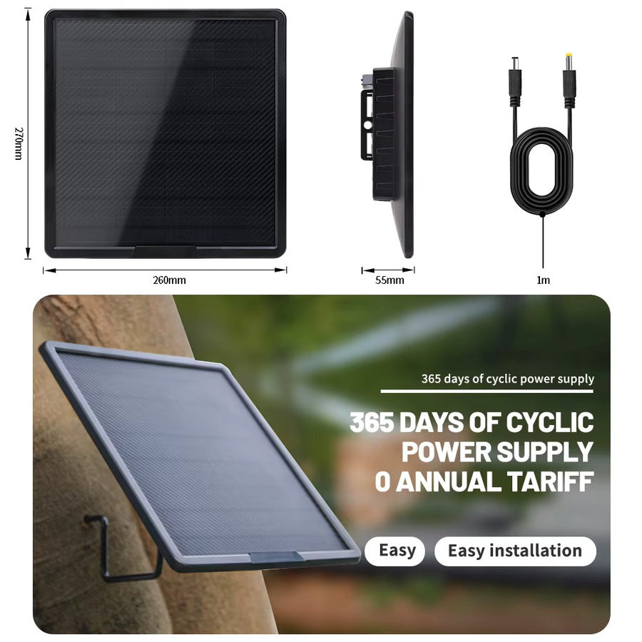 Wildgameplus Solar Power Bank 25000 mAh mit USB-C Schnellladefunktion und IP66 Schutz in Schwarz für 4G Cellular Jagd-Sicherheitskameras - Bild 3