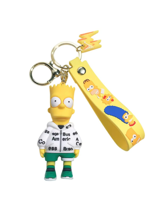 The Simpsons Homer Marge Bart Lisa Schlüsselanhänger, Silikon-Puppe - Bild 3
