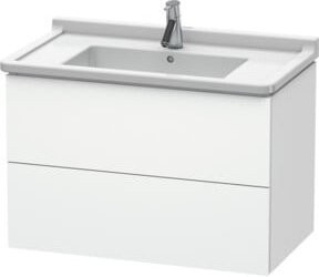 Duravit L-Cube Waschtischunterschrank wandhängend in Weiß matt mit 2 Schubladen, B/T/H: 82 x 55,8 x 46,9 cm - Bild 1