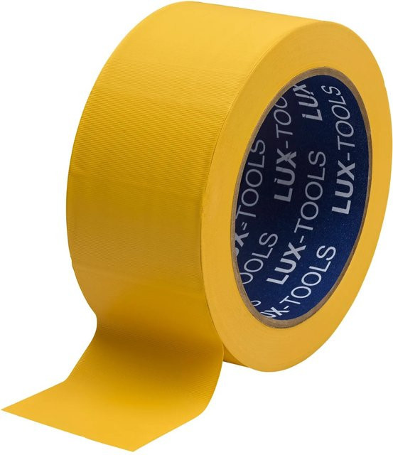 LUX-TOOLS Putzerband gerillt in Gelb, Breite: 5 cm, Länge: 33 m - Bild 1