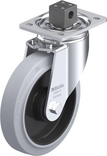 Blickle Lenkrolle LH-POEV 200KA-CS13-SG mit Feststeller, Rad-Durchmesser: 20 cm, Tragfähigkeit: 500 kg, grau/schwarz - Bild 1