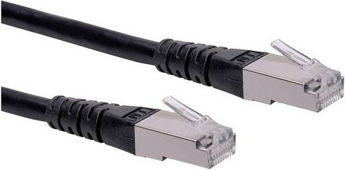 Roline RJ45 Patchkabel CAT 6 S/FTP Ethernet LAN Kabel Schwarz 10 m - Bild 1