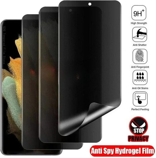 3 Stück Anti-Spy Hydrogel Displayschutzfolie für Samsung Galaxy S24 S23 S22 S21 S20 Ultra Plus FE A54 A53 A52 A51 - Bild 1