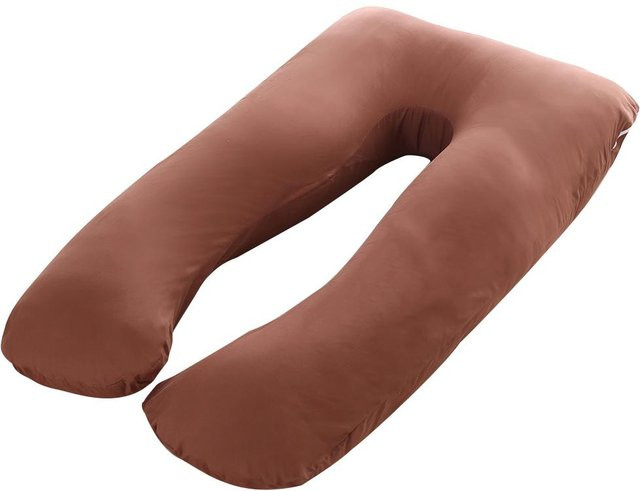 Yiran Furniture Schwangerschaftskissenbezug aus reiner Baumwolle für U-Kissen, braun, Breite: 70 cm, Länge: 130 cm - Bild 1