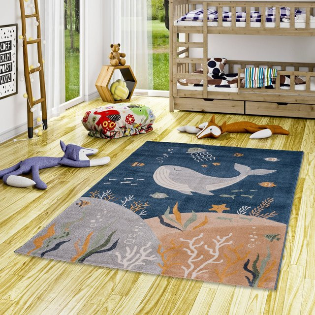 Pergamon Kinder Teppich Maui Kids Ozean in Blau Multicolour aus Polypropylen - Bild 1