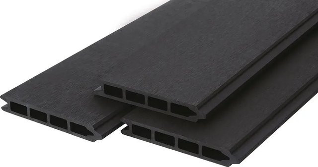 3er Set WPC Zaunpaneele Anthrazit, Höhe: 177 cm, Breite: 15 cm, Tiefe: 2,1 cm - Bild 1