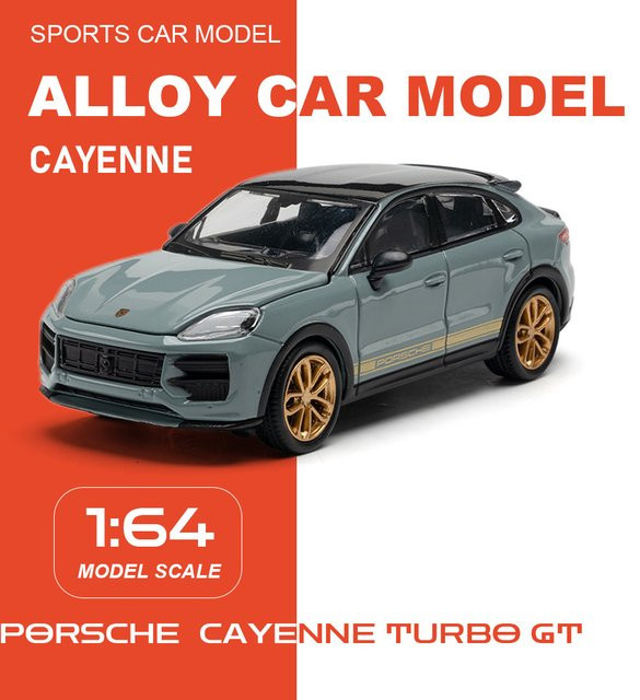 MAKEDA Porsche Cayenne Turbo GT 911 GT1 LM 1998, Spielzeugauto, 1:64, Druckguss-Legierung, Gummireifen - Bild 1
