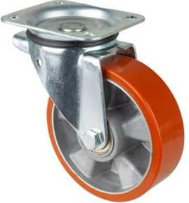 BS Transportrolle aus Aluminium in Orange mit Schraubbefestigung - Bild 1