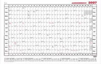 GÜSS Plakatkalender 2027 Wandkalender mit Schulferien Plan, B: 42,0 cm, H: 60,0 cm - Bild 1
