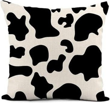JMG Clothing Leinen-Kissenbezug quadratisch mit schwarz-weiß gestreiftem Vintage-Muster, B/T: 50 x 50 cm - Bild 1
