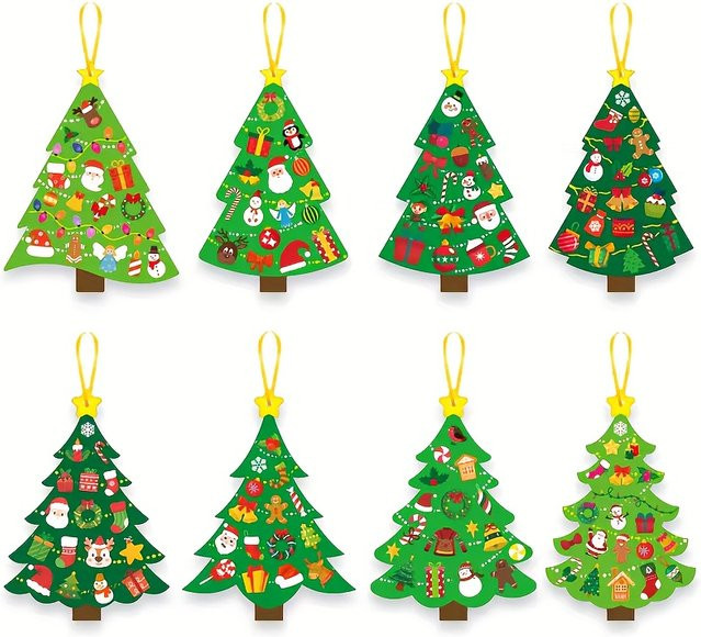 DUTRIEUX 24er-Set Weihnachtsbaumschmuck zum Basteln in Bunt/Mehrfarbig mit Aufklebern für Kinder und Klassenzimmeraktivitäten - Bild 1