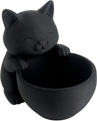 Puntos Mini Kätzchen Blumentopf für Sukkulenten in Schwarz - Bild 1