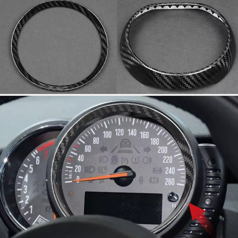 ZUIMI Carbon Fiber Tachometer Dekorative Aufkleber für MINI R55 R56 R60 JCW in Schwarz - Bild 5