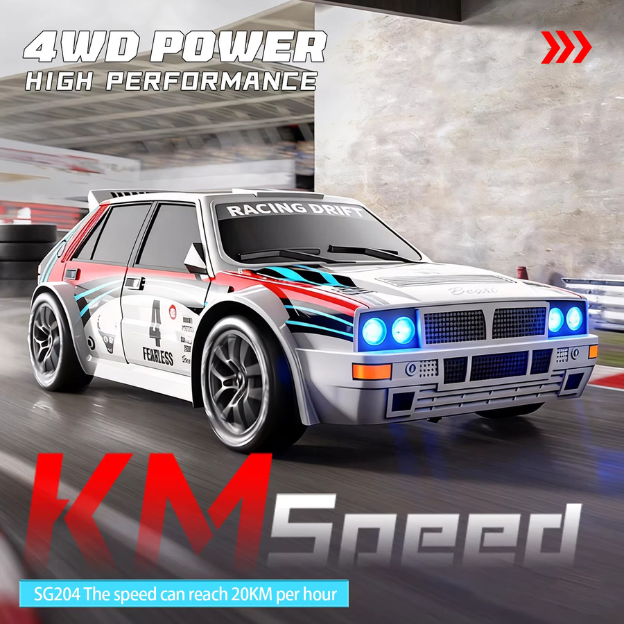 ZNLYRION 4WD RC Drift Auto, ferngesteuertes Rennfahrzeug, Maßstab 1:24, mit LED-Lichtern - Bild 3