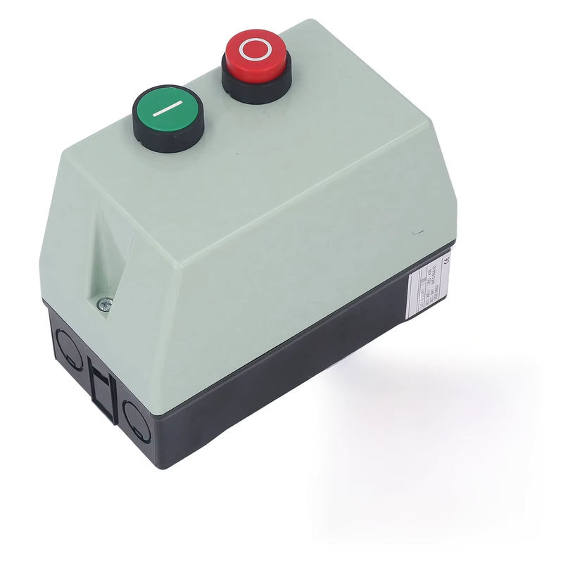 Qiilu Magnetischer Motorstarter wasserdicht und flammhemmend, einphasig 220V 230V oder 3 Phasen 380V 400V, Farbe: Grün/Grau - Bild 6