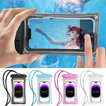 Wasserdichte Handytasche mit Touchscreen-Funktion und selbstverschließendem Verschluss in Transparent für Schwimmen und Rafting