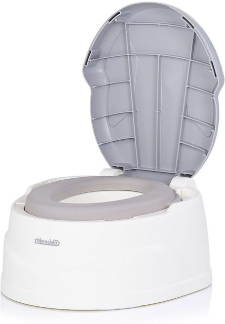 Chipolino 2 in 1 Töpfchen und Hocker mit Innenbehälter und Spritzschutz in Grau - Bild 1