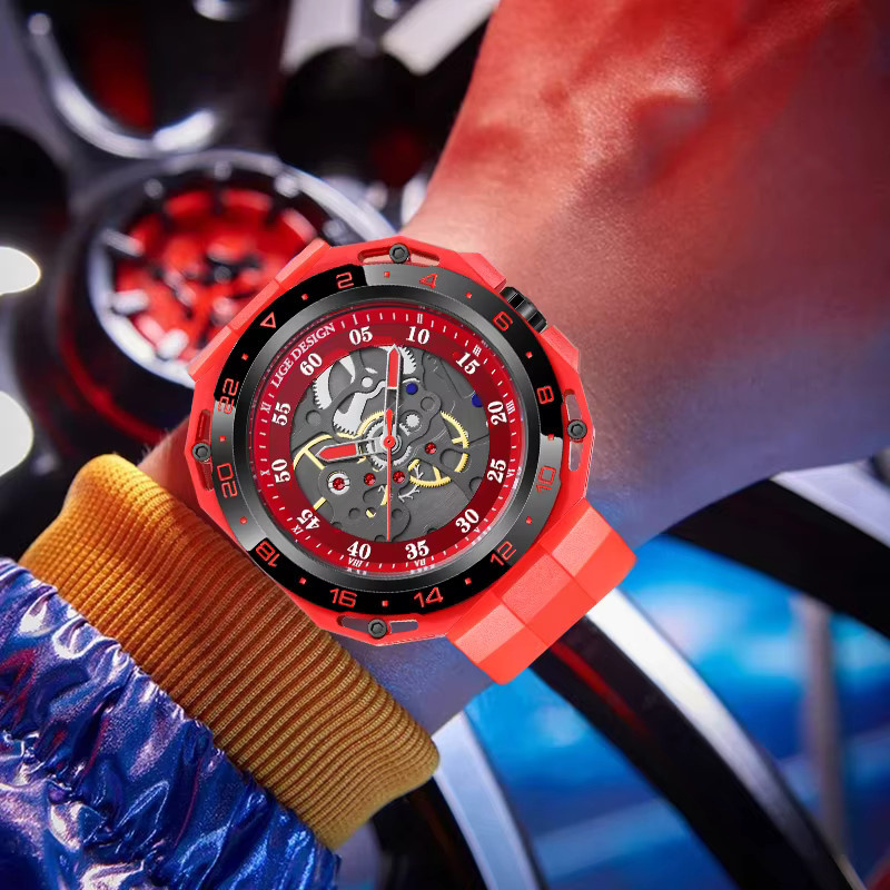 LIGE Armbanduhr Quarz, Silikon, Bunt, Herren - Bild 6