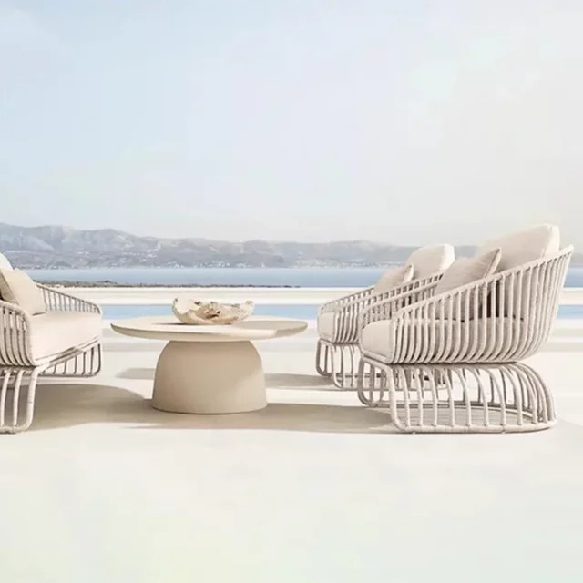 OAKCIA Modernes Gartensofa im italienischen Stil mit Rattan-Weberei - Bild 1