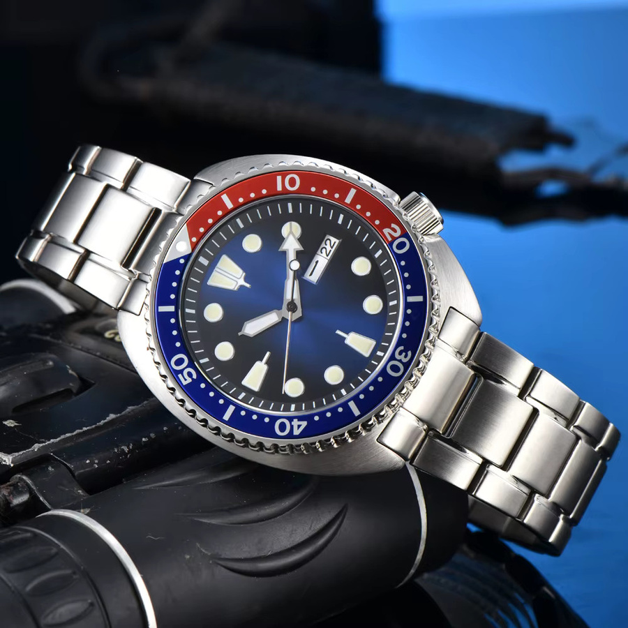 Parnsrpe Armbanduhr, Automatik, Edelstahl, blaues Zifferblatt, Herren - Bild 2