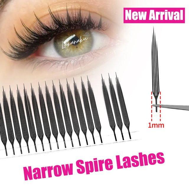 LAKANAKU Wimpern Extensions, Kaschmir Volumen, Black, Unisex - Bild 1