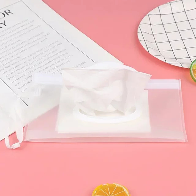 Eva Baby Wiederverwendbarer Beutel für Feuchttücher, Transparenter nachfüllbarer Taschentuchhalter mit Flip-Cover - Bild 1