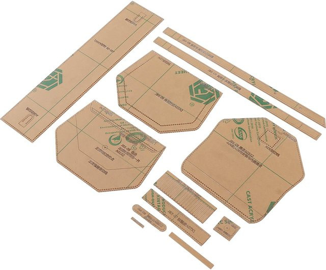 Igeteck Acryl Umhängetasche Vorlage für DIY Lederhandtaschen in Beige und Transparent - Bild 1